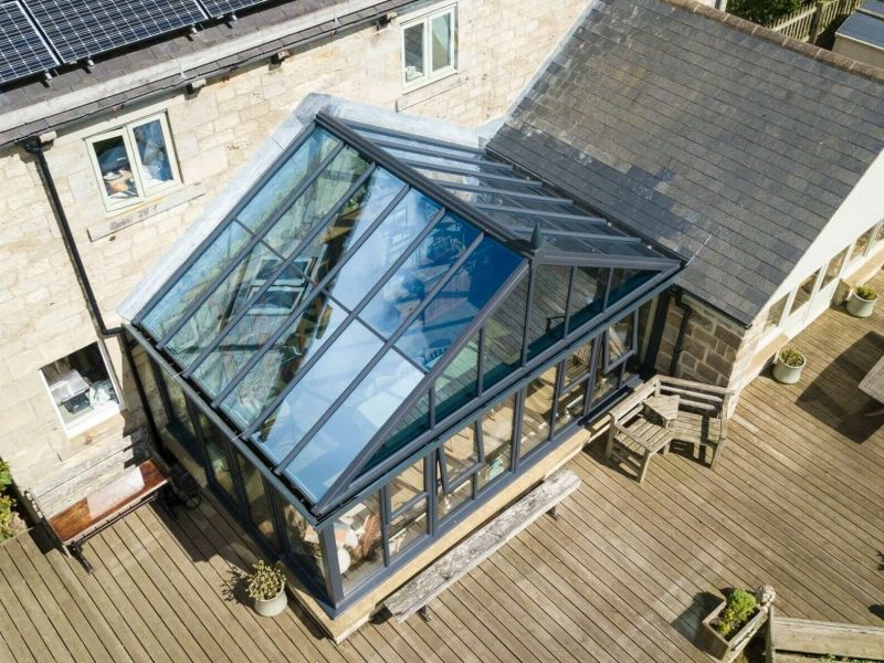Glass conservatory roof