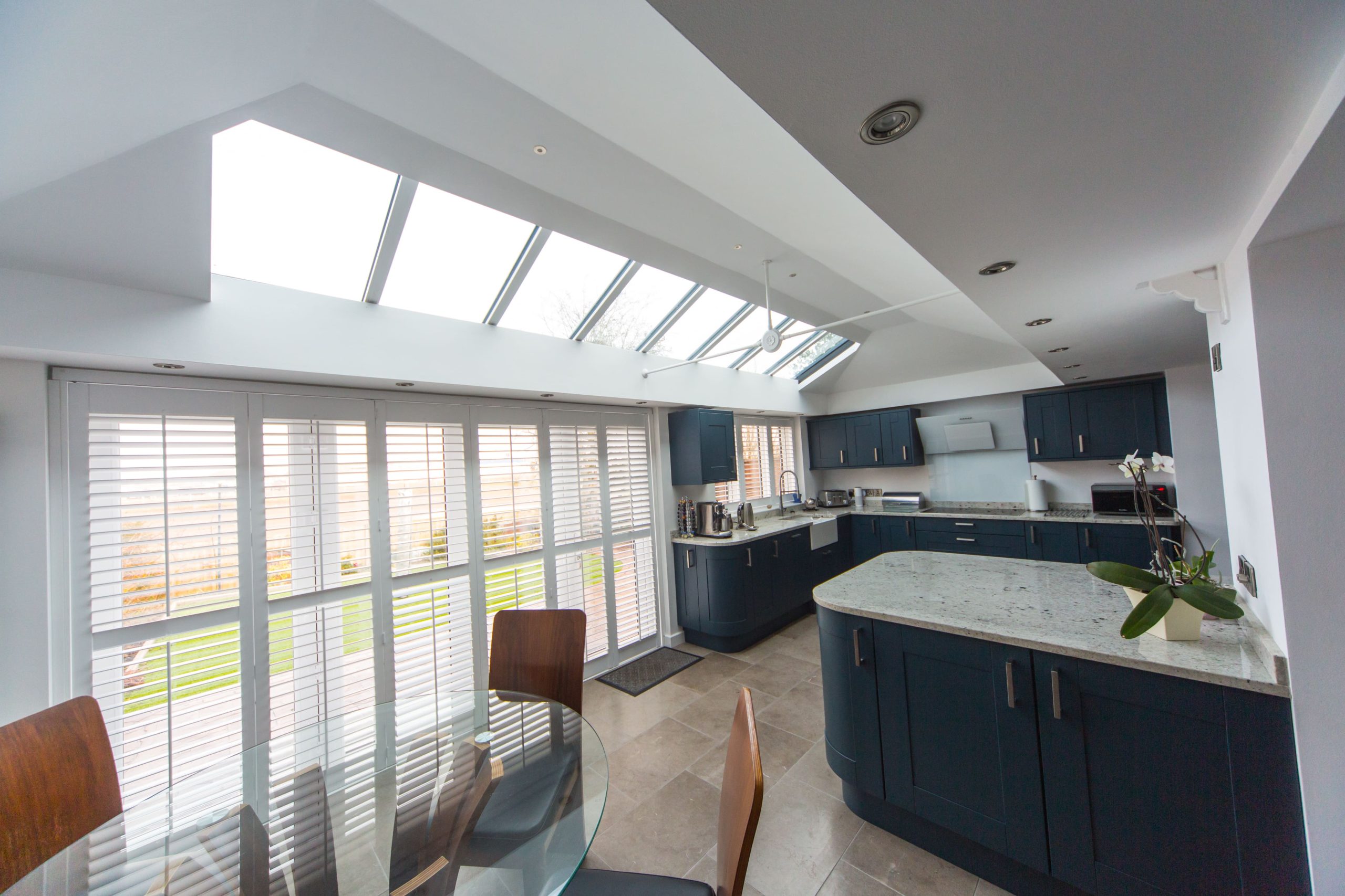 Solid conservatory roof with shaped glazing in Plymouth, Devon and Cornwall