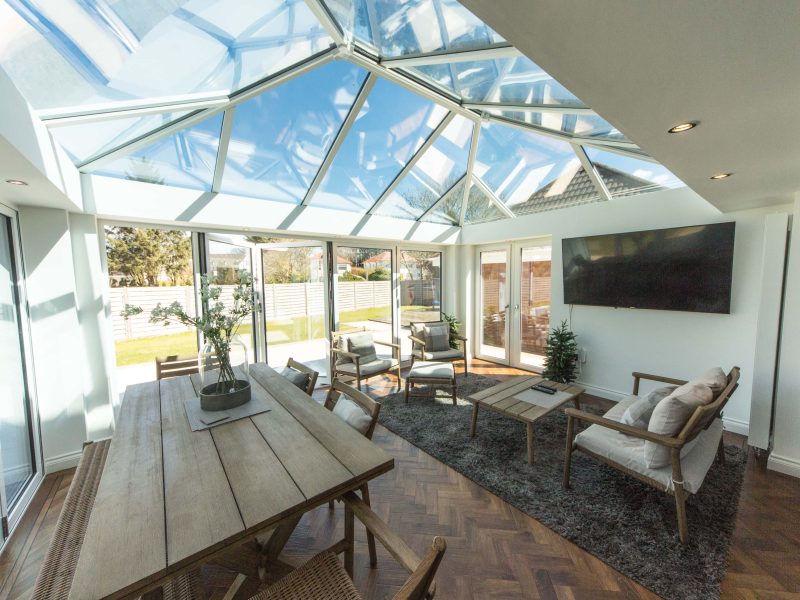 Glass conservatory roof