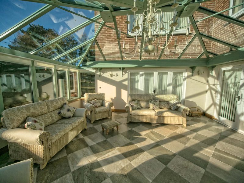 Glass conservatory roof