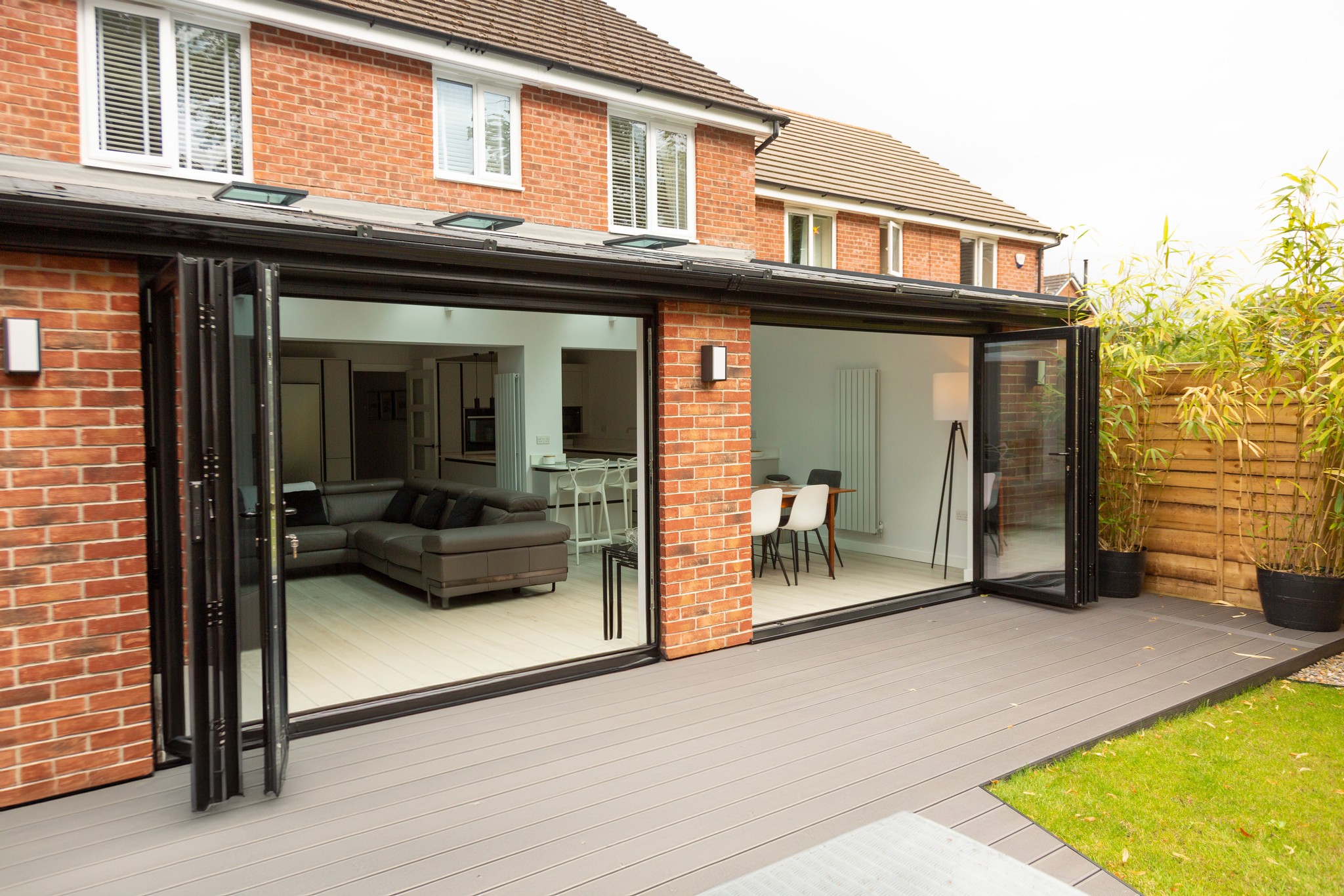 Low waste, lower carbon hup! extension with bifold doors